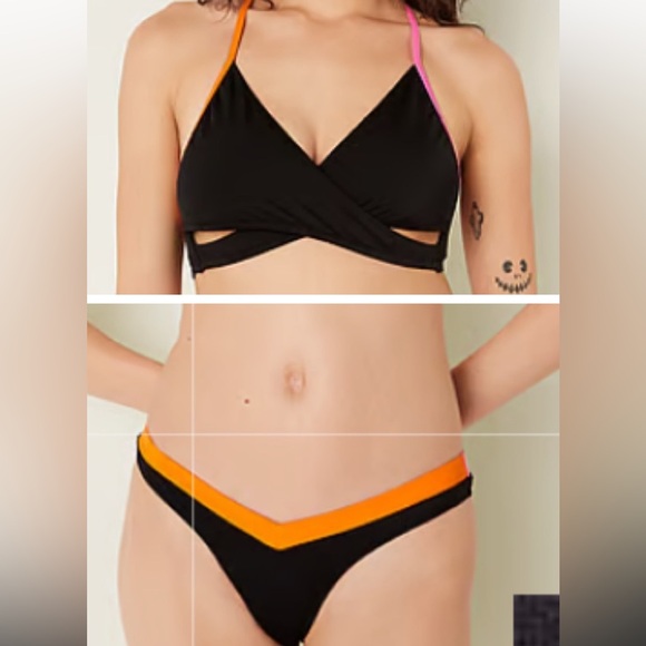PINK by VSBody Wrap Bikini Top &V-Front Itsy Bikini Bottom